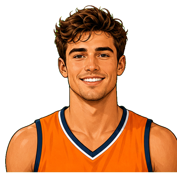 Illustrated volleyball player portrait