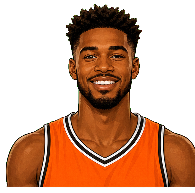 Illustrated basketball player portrait